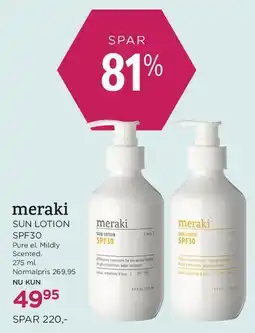 Salling meraki Sun Lotion SPF30 tilbud