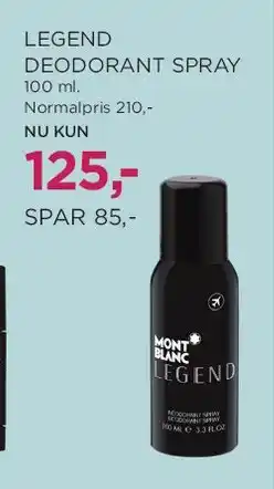 Salling LEGEND DEODORANT SPRAY tilbud