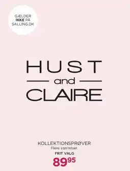Salling HUST and CLAIRE - kollektionsprøver tilbud