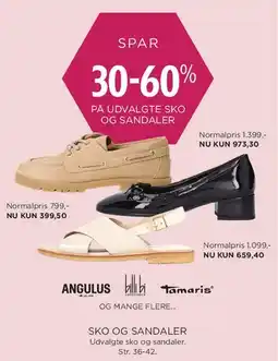Salling SPAR 30-60% på udvalgte sko og sandaler tilbud