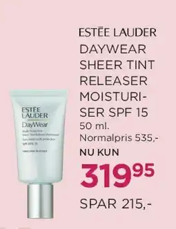 Salling Estée Lauder DayWear Sheer Tint Releaser Moisturiser SPF 15 tilbud