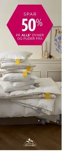 Salling SPAR 50% PÅ ALLE* DYNER OG PUDER tilbud
