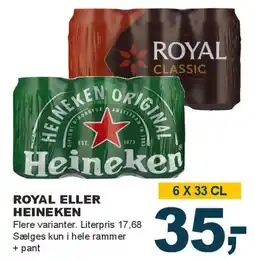 Let-Køb ROYAL ELLER HEINEKEN tilbud