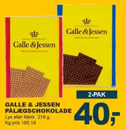 Let-Køb Galle & Jessen pålægschokolade tilbud