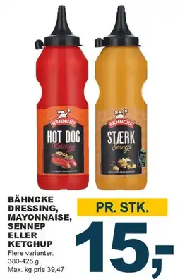 Let-Køb Bähncke dressing, mayonnaise, sennep eller ketchup tilbud