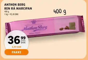 Scandinavian Park Anthon Berg ren rå marcipan tilbud