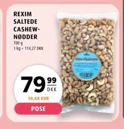 Scandinavian Park Rexim saltede cashew- nødder tilbud