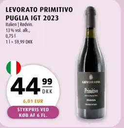 Scandinavian Park Levorato Primitivo puglia IGT 2023 tilbud