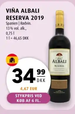 Scandinavian Park Viña Albali reserva 2019 tilbud