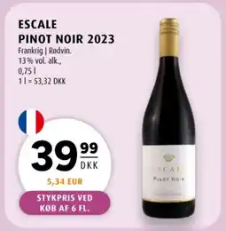 Scandinavian Park Escale Pinot noir 2023 tilbud