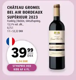 Scandinavian Park Château Gromel bel air bordeaux supérieur 2023 tilbud