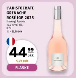Scandinavian Park L'Aristocrate grenache rosé IGP 2025 tilbud