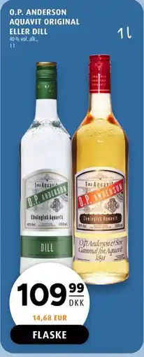 Scandinavian Park O.P. Anderson aquavit original eller dill tilbud