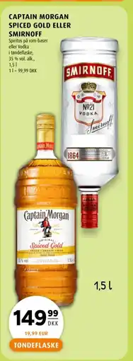 Scandinavian Park Captain Morgan spiced gold eller Smirnoff tilbud