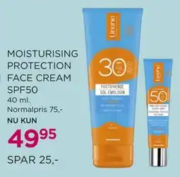 Salling MOISTURISING PROTECTION FACE CREAM SPF50 tilbud