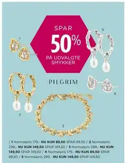 Salling SPAR 50% PÅ UDVALGTE SMYKKER tilbud