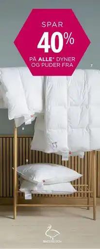 Salling SPAR 40%. PÅ. ALLE. * DYNER OG PUDER FRA RINGSTED DUN tilbud
