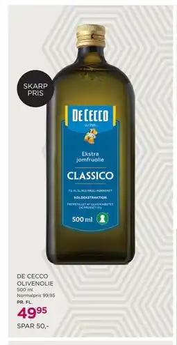 Salling DE CECCO OLIVENOLIE tilbud