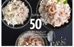 Salling SPAR 50% PÅ REJESALAT OG KYLLINGESALAT FRA DELIKATESSEN tilbud