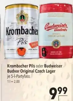 Citti Krombacher Pils oder Budweiser Budvar Original Czech tilbud