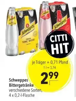 Citti Schweppes Bittergetränke tilbud