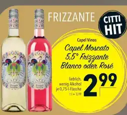 Citti Capel Moscato 5.5° Frizzante Blanco oder Rosé tilbud