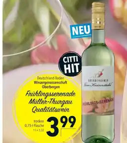 Citti Frühlingsserenade Müller-Thurgau Qualitätswein tilbud