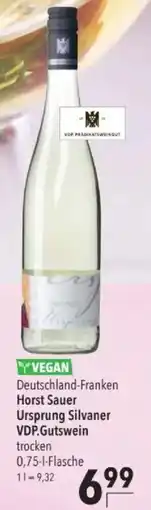 Citti YVEGAN Deutschland-Franken Horst Sauer Ursprung Silvaner VDP.Gutswein tilbud