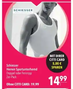 Citti Schiesser Herren Sportunterhemd tilbud