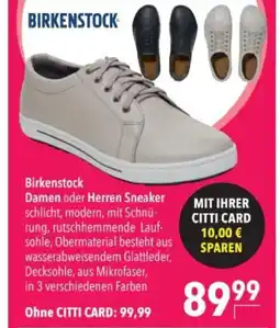 Citti Birkenstock Damen oder Herren Sneaker tilbud