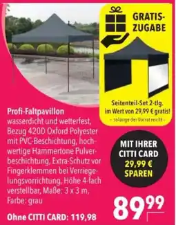 Citti Profi-Faltpavillon tilbud