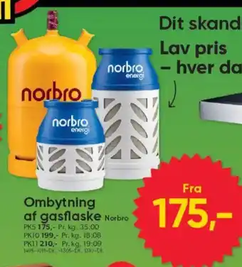 Ombytning af gasflaske Norbro