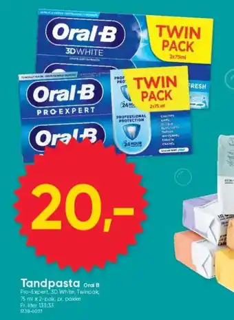 BigDollar Tandpasta Oral B tilbud