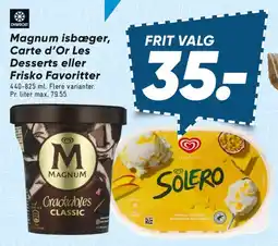 Bilka Magnum / Solero (is) — Carte d'Or / Frisko varianter tilbud