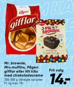 Bilka Mr. Brownie / Mr. Muffins / Pågen tilbud