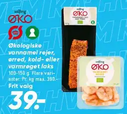 Bilka Økologiske vannamei rejer, ørred og kold-/varmrøgede fisk tilbud