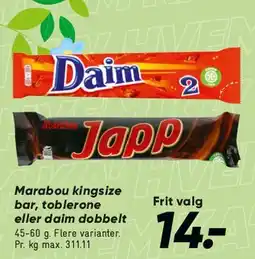 Bilka Marabou / Daim / Japp tilbud