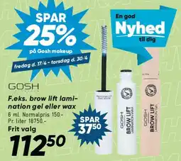 Bilka GOSH brow lift lamination gel / wax tilbud