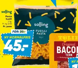 Bilka Salling Fusilli Pasta tilbud