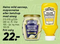 Bilka Heinz mild sennep & mayonnaise tilbud