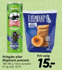 Bilka Pringles / Elephant pretzels tilbud