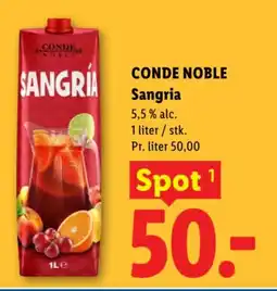 Lidl CONDE NOBLE Sangria tilbud