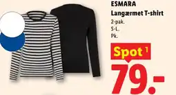 Lidl ESMARA Langærmet T-shirt tilbud