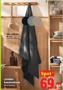 Lidl LIVARNO Badehåndklæde tilbud