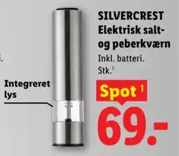 Lidl SILVERCREST Elektrisk salt- og peberkværn tilbud