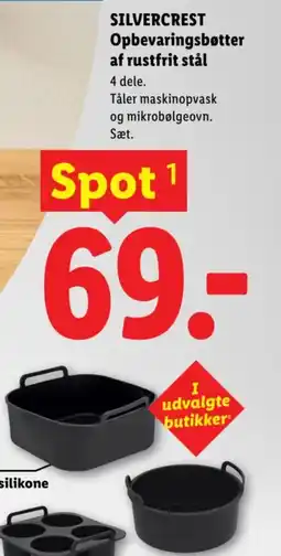 Lidl SILVERCREST Opbevaringsbøtter af rustfrit stål tilbud