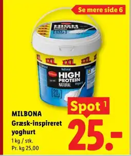 Lidl MILBONA Græsk-inspireret yoghurt tilbud