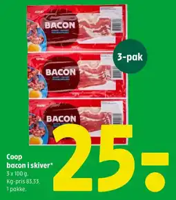 Coop 365 Coop bacon i skiver tilbud