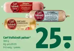 Coop 365 Carl Vollstedt pølser tilbud