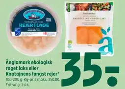 Coop 365 Änglamark økologisk røget laks eller Kaptajnens fangst rejer tilbud